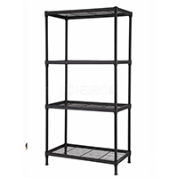 黑色落地線網層架 金屬網格置物架 日韓風家居簡約收納架