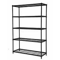 黑色落地線網層架 金屬網格置物架 日韓風家居簡約收納架(1)