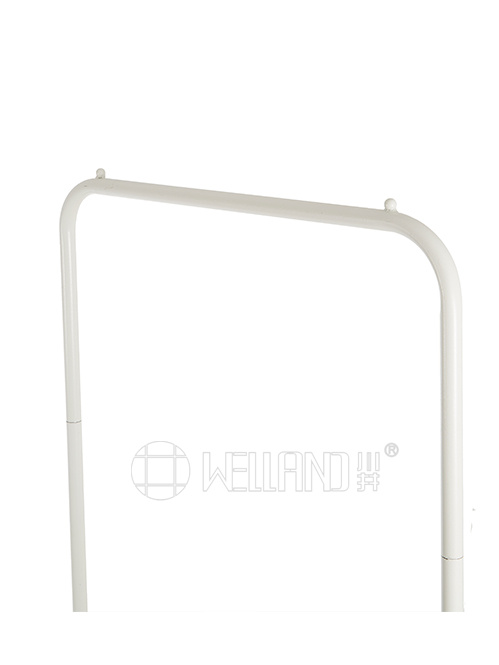 可移動珍珠白兩層簡易掛衣架