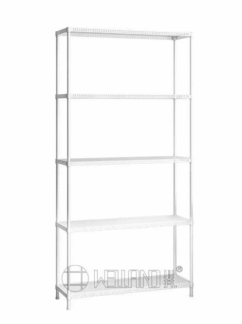 白色洞洞板落地置物架