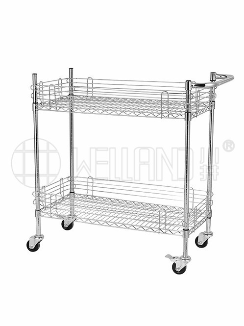 雙層防靜電周轉物料推車_可調小推車_廠家批發報價（1）