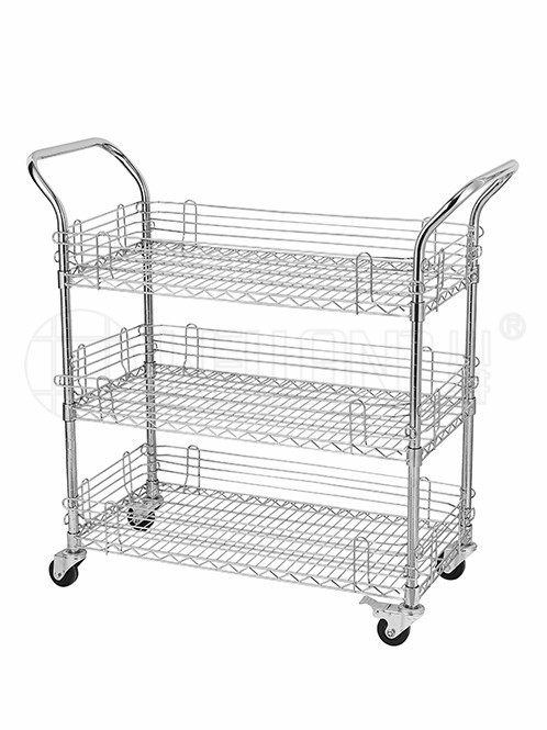 雙層防靜電周轉物料車_可調小推車_廠家批發報價-川井 (6)