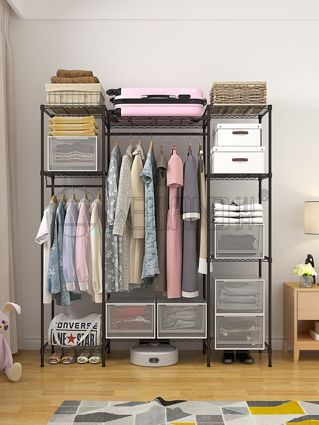 實用牛津布簡約碳鋼金屬衣柜布衣櫥-川井 (2)