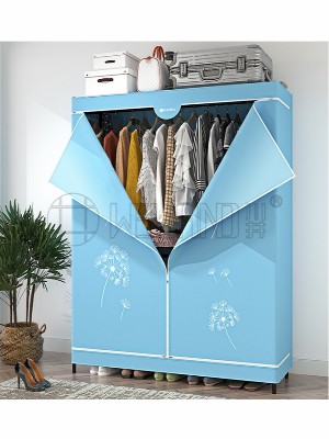 大容量組合簡易布衣柜圓管可調節衣櫥衣架 大容量組合簡易布衣柜圓管可調節衣櫥衣架