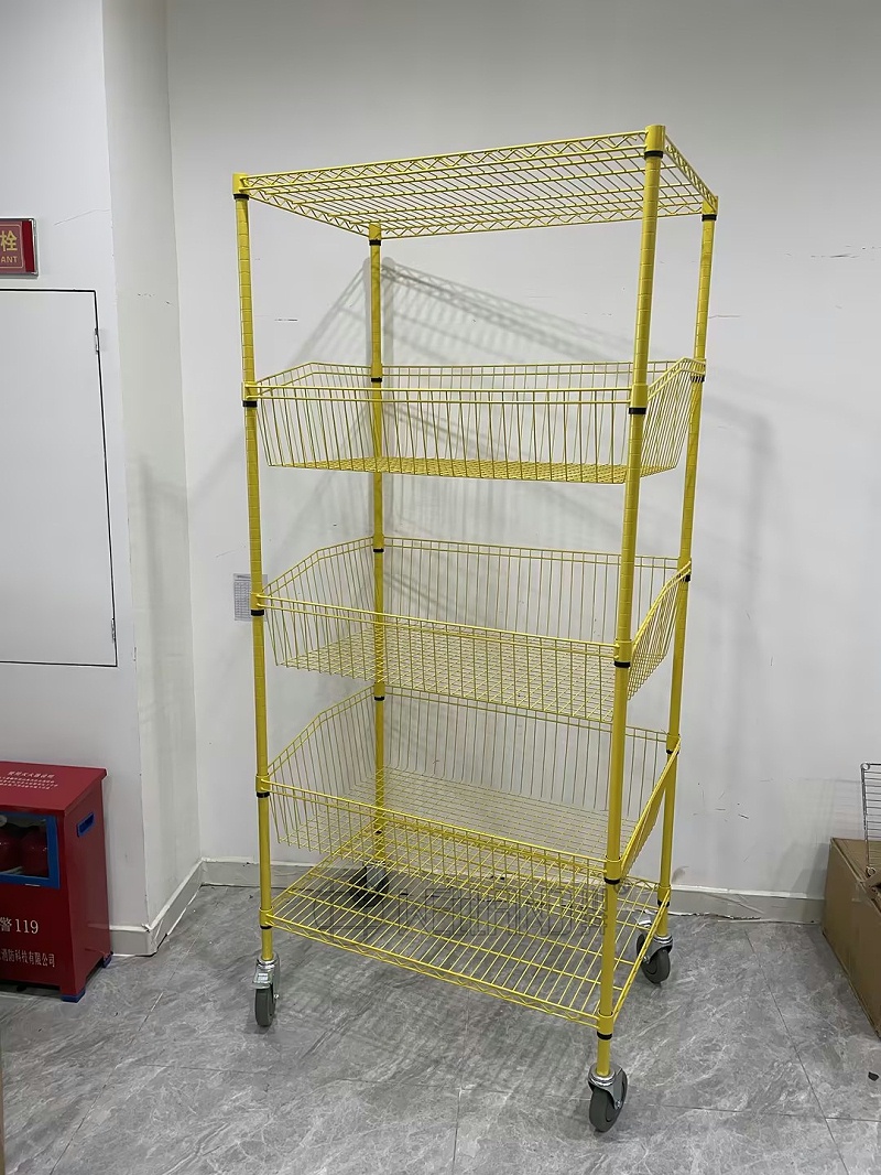 中山常勝工廠新研發五層商用網籃貨架分享-WELLAND川井 (2)