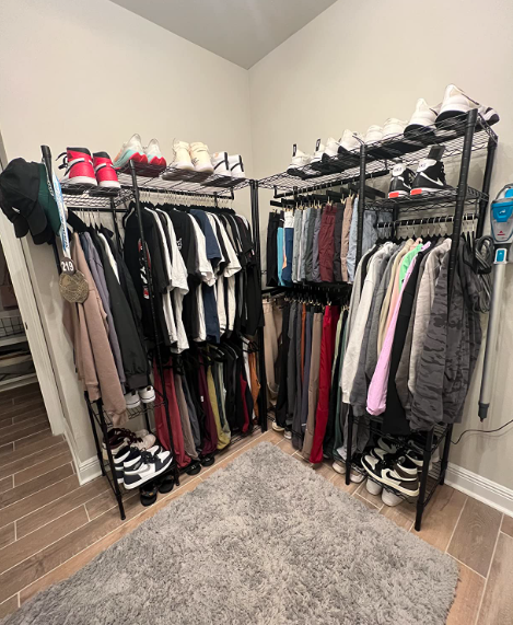 亞馬遜熱銷多功能組合衣櫥成功案例分享-川井置物架線網貨架-中山常勝