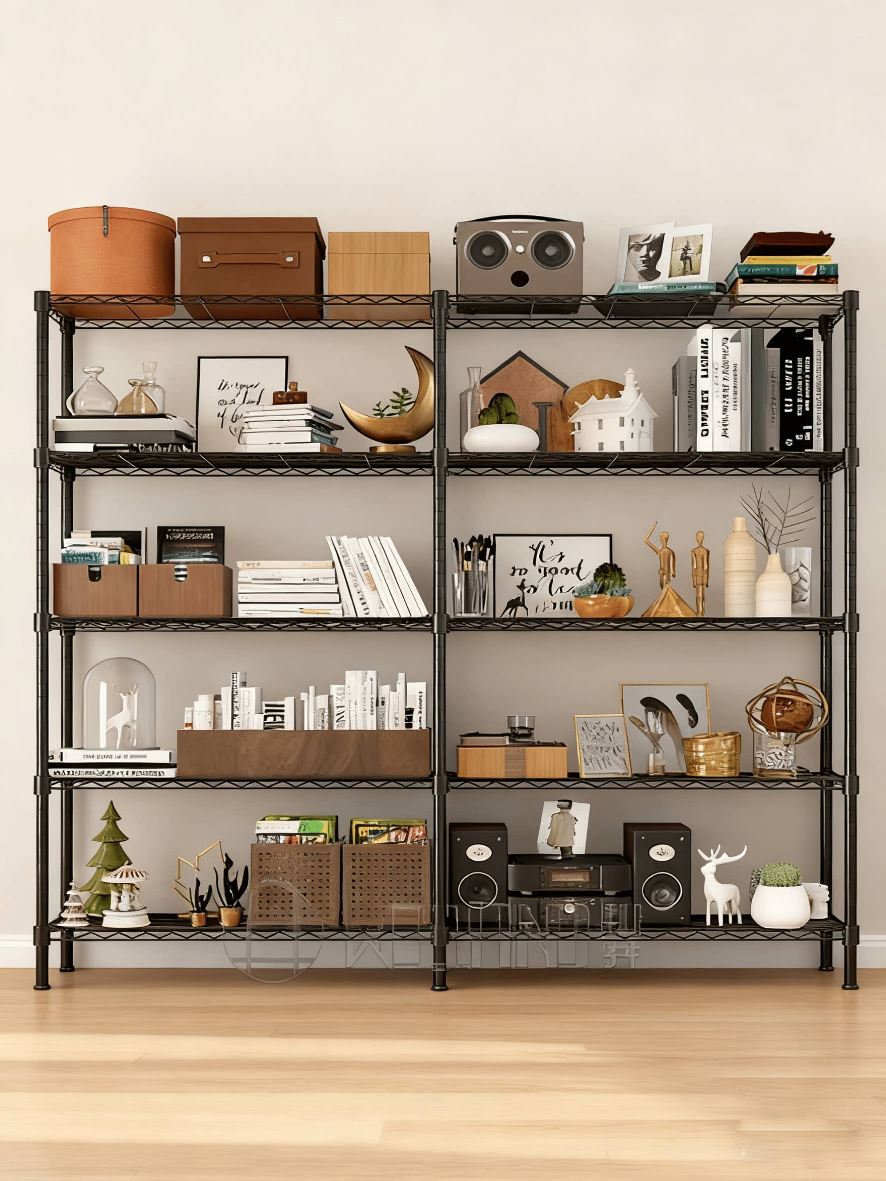 兩列聯排置物架