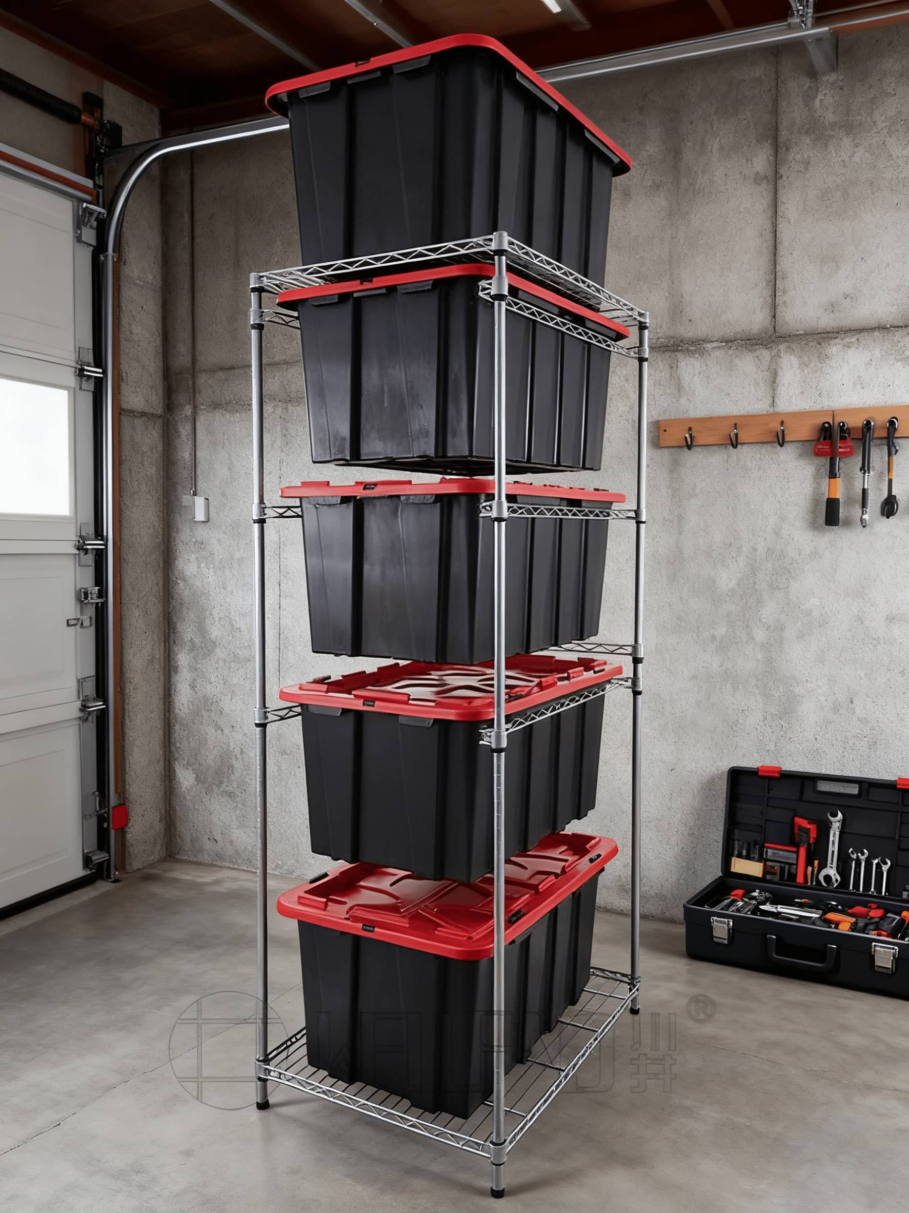 五層可拆卸儲物箱收納架