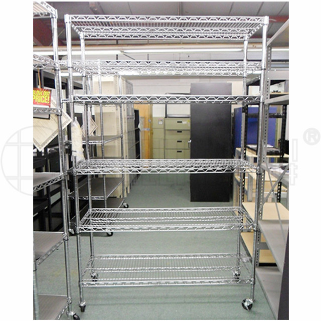 展會展示架樣板間金屬展示架鍍鉻線網陳列架-川井