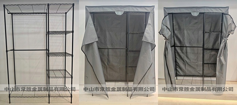 熱銷帶環保防塵布罩簡易衣櫥架推薦