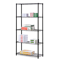 辦公室辦公用品線網儲物架_雜物間收納架_易組裝噴粉金屬貨架（3）