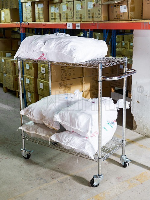 雙層防靜電周轉物料推車