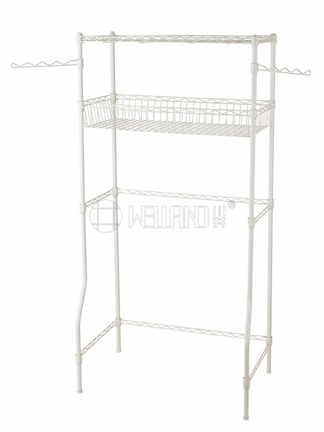 滾筒翻蓋洗衣機金屬收納架 可調節洗衣房洗衣機架 多種顏色洗衣機架 出口批發 -川井 (2)
