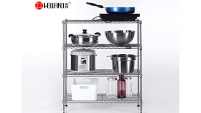 廚房多層可調節置物架安裝