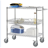 辦公室用_低碳鋼線網電鍍鉻手推車_批發(fā)直銷_代理加盟-川井