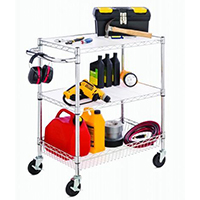 辦公室用_低碳鋼線網電鍍鉻手推車_批發(fā)直銷_代理加盟-川井（1）