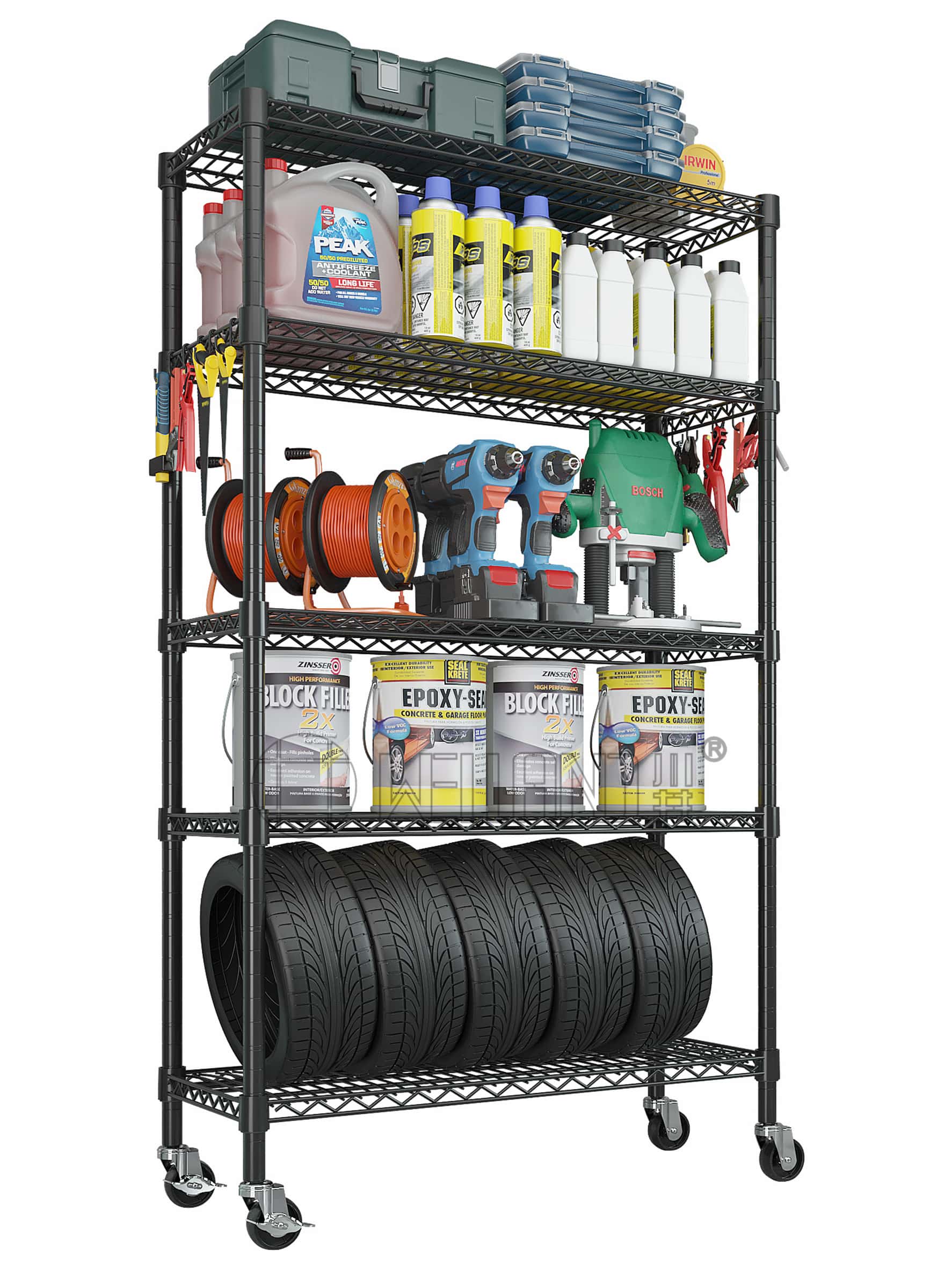 五層烤漆黑貨架 五層烤漆黑貨架