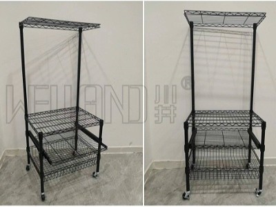 川井牌新研發四層黑色防銹冰箱層架介紹
