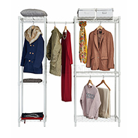 大尺寸組合珍珠白雙人實用大衣櫥 (3)