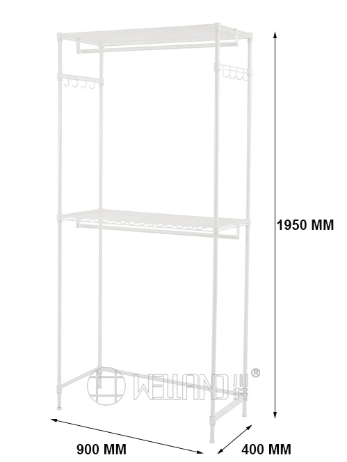 雙層掛衣桿簡易衣櫥