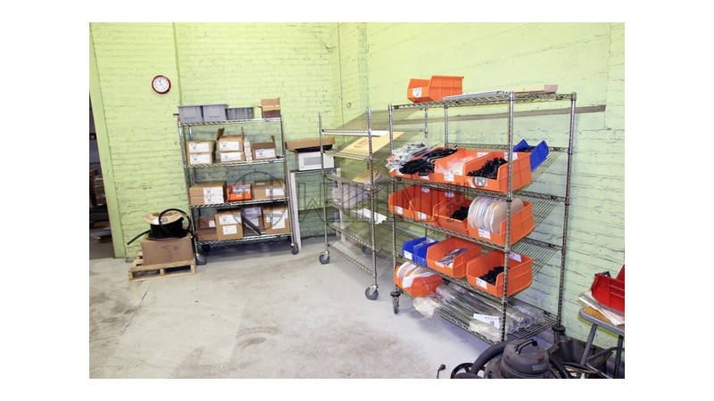 工廠倉庫物料車間生產線 五金存儲收納架 斜網線網貨架　防靜電鐵架子