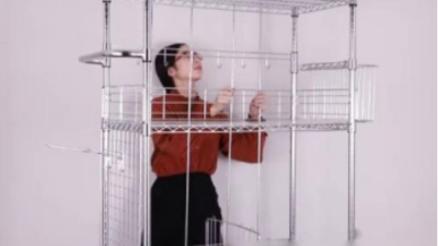 鍍鉻線網網狀貨架配件安裝