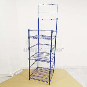 烘焙連鎖門店多層可移動面包店 金屬斜網食品展示架 超市士多雜貨店打折促銷架 (2)