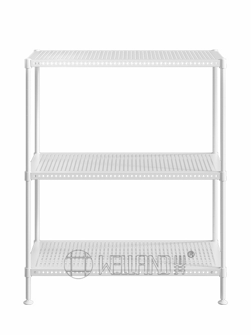 白色多層洞洞板置物架