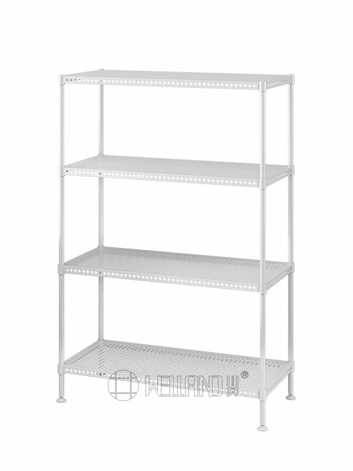 白色多層洞洞板置物架