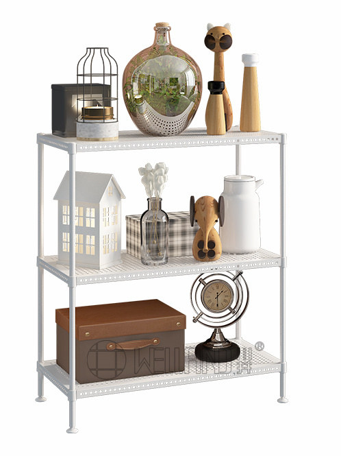 白色多層洞洞板置物架