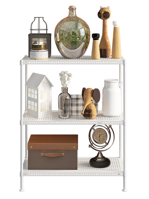 白色多層洞洞板置物架